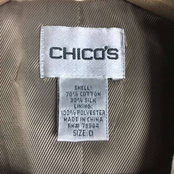 CHICOS Blazer Jacket Silk Floral Leopard Animal Print Beads Sequins Size 0 Small - Picture 9 of 11